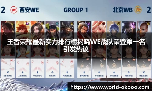 王者荣耀最新实力排行榜揭晓WE战队荣登第一名引发热议
